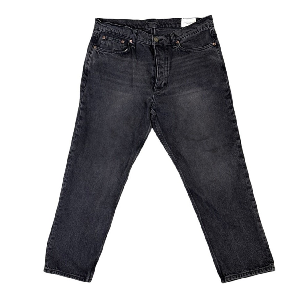 Rag & Bone Highland Washed Black Cotton Button Fly Jeans Size 34 MED22P1238BBHI